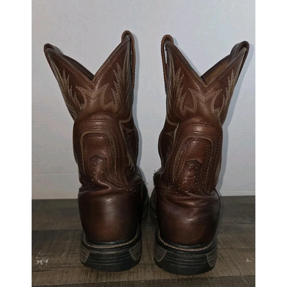 Ariat Men's WorkHog Pull-On Soft Toe Work Boots 11.5EE (SN: 10001187 16915)